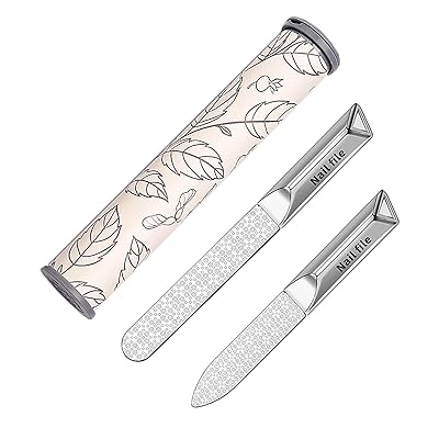 爪やすり 爪磨き 両面タイプ磨き 高品質のステンレス鋼素材 プロ用 つめやすり 素早く爪を磨く 男女兼..