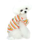 ペット服 柔らかい 綿製Tシャツ 愛犬 小型犬 可愛い半袖 タンクトップ 両足のペット服 春夏秋 プルオーバー 犬用 わんこ服 通気 散歩 お出かけ 吸水 速乾...