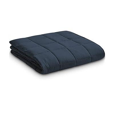ウェイトブランケット 重い布団 加重ブランケット 竹繊維生地 掛け布団 重い シングル weighted blanket 静電気防止 150×210cm 5kg ネイビー(3)