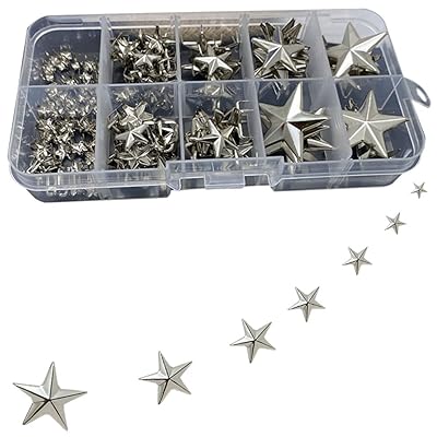 スターリベット ペンタグラムリベット ビッグヘッドリベット ボトムリベット 革工芸品 帽子に使用することができます ジャケット ジーンズ 靴 ベルト ハンドバッグ シルバー