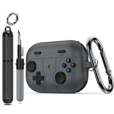 楽天NEXTMARTAirpods Pro2 ケース AirPods Pro 第 2/1 世代ケースカバー クリーナーキット付き ゲームプレーヤーデザイン キーホルダー付き エアーポッズ プロカバー シリコン保護 耐衝撃 ワイヤレス充電対応 LEDライト可視 持ち運び便