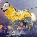 犬レインコート 犬用 ポンチョ ペットレインコートカッパ 雨合羽 防水 防雪 防塵 防風 小型犬 中型犬 大型犬 帽子付き 耐久性 通気 着脱簡単 快適 完全防...