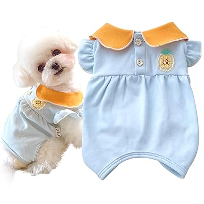 PET 術後服 犬 服 犬用品 術後ウェア 術後カバー服 エリザベスカラーの代わる 保護服 雄 雌兼用 避妊 離乳 傷口保護 皮膚病 通気 夏用 小型犬 中型犬（ブルー M＋）