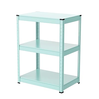 Umimileラック スチールラック 幅60cm 3段 耐荷重120kg/段 メタルラック (幅60×奥行40×高さ80cm, ブルー)