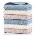 フェイスタオル 6枚 セット タオル 約71x35cm 重さ約100g/枚 綿100% 人気 ホテル仕様 ふんわり 柔らかな肌触り 吸水 速乾 家庭、ホテル、ス...