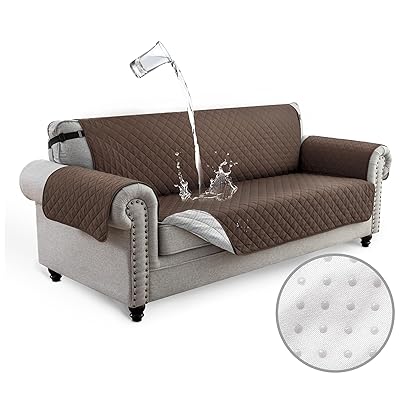 ソファーカバー 3人掛け 防水 マルチカバー 肘付き 犬猫対策 ソファーマット 滑り止め 撥水加工 ソファカバー 無地 シートカバー 傷防止 爪とぎ防止 防塵 汚れ防止 洗える 四季適用 (トープ)