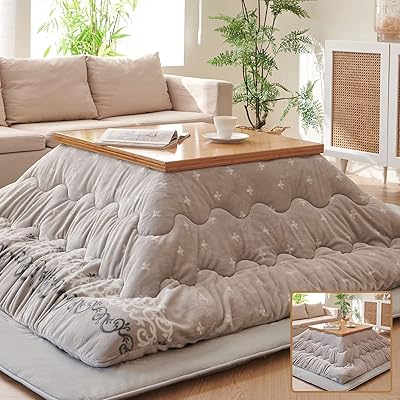 こたつ布団 正方形 こたつ掛布団 210×290cm リバーシブル あったか コタツ布団 フランネル生地 蓄熱わた使用 厚手 マイクロファイバー 冬用 保温性 ふわふわ 両面使える 抗菌 防臭 静電気防止 北欧 シックレース・グレー