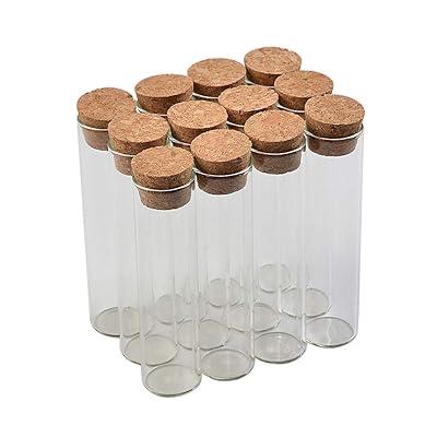 無料配送24個セット30mlコルク栓 透明なガラス小物えきたい 花弁 装飾品ストレージDIYガラスの瓶祝祭日の贈り物(24個セット, 30ml(22x120x1.95mm)