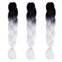 全30色 ウィッグ エクステンション 3本セット ブレイズ 編み込み グラデーション 三つ編み ヘアアクセサリー 盛りアップ つけウィッグ かつら 毛束 ウィッ...