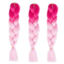 全30色 ウィッグ エクステンション 3本セット ブレイズ 編み込み グラデーション 三つ編み ヘアアクセサリー 盛りアップ つけウィッグ かつら 毛束 ウィッ...