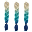 30色 ウィッグ エクステンション 3本セット ブレイズ 編み込み グラデーション 三つ編み ヘアアクセサリー 盛りアップ つけウィッグ かつら 毛束 ウィッグ...