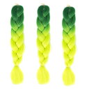 30色 ウィッグ エクステンション 3本セット ブレイズ 編み込み グラデーション 三つ編み ヘアアクセサリー 盛りアップ つけウィッグ かつら 毛束 ウィッグ...