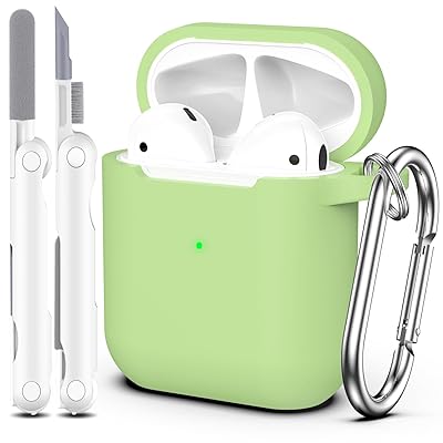 AirPods ケースカバー、AirPods 第 2 世代と第 1 世代用のソフトシリコン衝撃吸収保護ケース、スキンタ..
