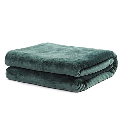 毛布 ダブル 冬用 ブランケット 大判 マイクロファイバー 柔らかい肌に優しい フランネル 洗える 静電気防止 四季通用 (モスグリーン, 220×200 cm...
