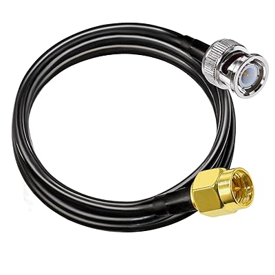 RG58 BNC から SMA へのジャンパーケーブル、BNC オスプラグから SMA オスへの延長ケーブル 6.6 フィート (2 メートル)、ワイヤレス LAN デバイス用の低損失 SMA から BNC アンテナ ピグテール アダプタ ケーブル