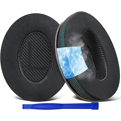 冷却ジェルパッド イヤーパッド Bose QuietComfort 35 & 35ii (QC35 & QC35ii) ワイヤレス ヘッドホン 用 交換 イヤークッション ヘッドホンパッド 遮音 高密度フォーム 冷感パッド （ダークグリーン）