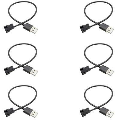 USBスリーブファン電源アダプターケーブル ケースファン用USB電源変換ケー USB-PCファンケーブル DIYモディフィケーション 改造ライン 6個セット USBスリーブファン電源アダプターケーブル ケースファン用USB電源変換ケー USB-PCファンケーブル DIYモディフィケーション 改造ライン 6個セット