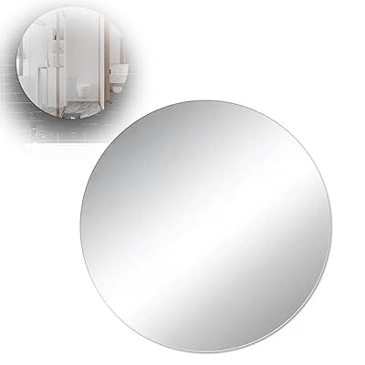 割れない鏡 丸型 30cm*30cm 貼るだけ お風呂ミラー 壁掛け鏡 ミラー 軽量 割れないミラー 曇らず 鏡 壁..