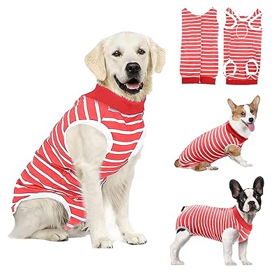 犬用 手術後服 犬術後ウェア 術後保護服 エリザベスカラーに代わる介護服 小型犬 中型犬 メス オス兼用..