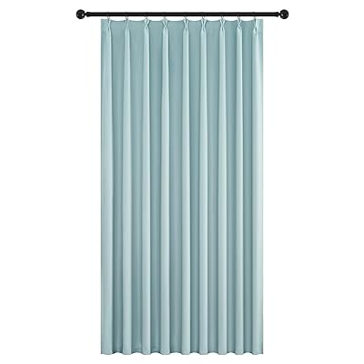 カーテン 遮光 断熱 遮光カーテン 1枚 幅150 230cm丈 ブルー フック付き 寝室用 リビング 間仕切り 目隠し 防音