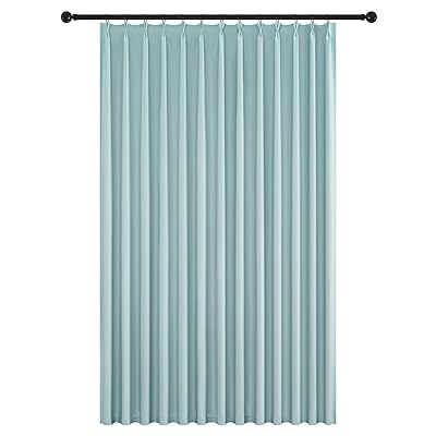 カーテン 遮光 間仕切りカーテン 断熱 1枚 幅200 178cm丈 ブルー フック付き 寝室用 リビング 間仕切り 目隠し 防音