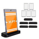 マグネットローダー+ブラック カードスタンド ウルトラプロ 収集用品 マグネットホルダー 約1mm厚対応 マグネット式でカードの交換 (35PT 5個&ブラック カードスタンド 5個)