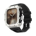 高級Apple Watch 46mm メタル ケースバンド付き、高級iWatch 10 46mmメタル保護 カバー + ストラップ、メンズ 高耐久|耐衝撃保護 ...