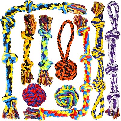 大型犬モグモグモグモグモグモ、強力な犬おもちゃ大型種、中型犬の重歯科犬ロープおもちゃセット、5つ..