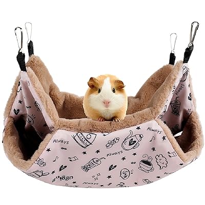 小さな ペット ぶら下がっている 2段ベッド 暖かい ハンモック ベッド ケージ 付属品 オウムフクロモモ..