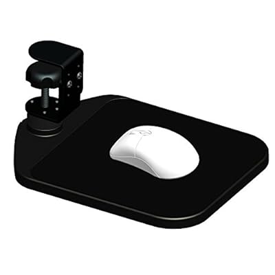 アームレスト マウステーブル リストレストクランプ式 360°回転 硬質プラスチック製 テーブルの下に 肘..