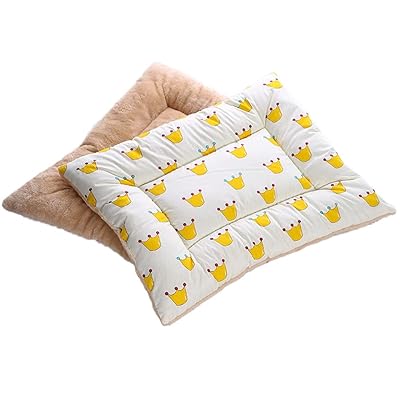 ペット マット 猫 ベッド ふわふわ フリース 綿 リバーシブル ふかふか スクエア型 暖かい 柔らかい 洗える 犬 ペット クッション 布団 防寒 寒さ対策 通年 クラウン 50*60