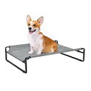 犬 ベッドドッグコット高架式ペットベッド中型犬用屋外ドッグコットベッド洗濯可能な通気性メッシュ付きポータブルスタンディングペットベッド屋内屋外用滑り止めフィート...