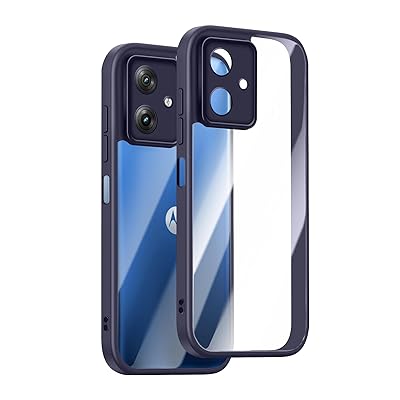 Motorola Moto G64 5G/Moto G64Y 5G ケース クリア 360°全面保護 薄型 レンズ保護 スマホケース 耐久性 透明PC背面+ソリッドカラー TPUフレーム 耐衝撃 携帯カバー 黄変防止 擦り傷防止 保護ケース 米軍MI