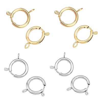 約10個 2色 24mm 引き輪 カニカン 304ステンレス スプリングリング クラスプ リング 留め具 カン付き ネックレス 留め具 ブレスレット留め具 接続...