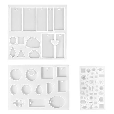3種類モールドセット シリコンモールド ソフトモールド シリコーン DIY宝石 ペンダントクラフト吊り下..