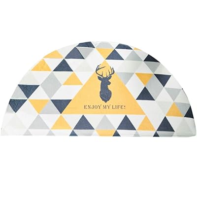 玄関マット カーペット ドアマット 室内用 泥落とし 滑り止め 半円 キッチン バスルーム 吸水 速乾 イ..