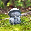 お地蔵さんセット癒し可愛い小型置物祈りお地蔵様おじぞうさま守り神みかげ石 幸せ願い縁の良いおきもお かわいい御影石 神仏像 (旅行)