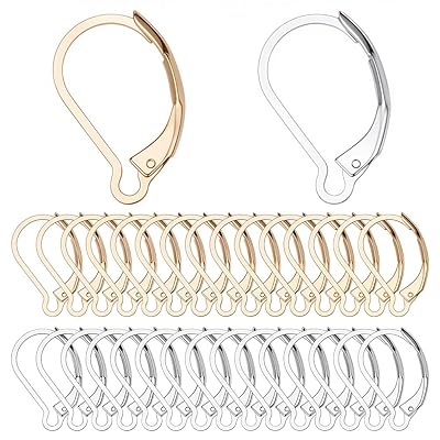 60個2色 304ステンレス レバーバック ピアス パーツ フープピアス パーツ フレンチ イヤリング フック パーツ フレンチフック フープ ピアス パーツ ...