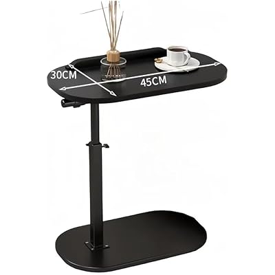 サイドテーブル 昇降式テーブル 360°回転 高さ調節可能 45〜80cm コの字型 パソコンデスク PC用 勉強机..