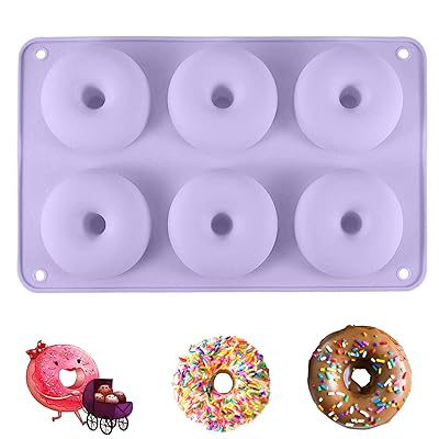 シリコーン ドーナツ型 6個取り 焼きドーナツ型 オーブンや電子レンジに適 耐熱 掃除が簡単 オレンジ (..