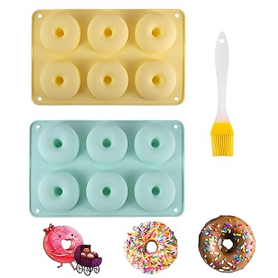 シリコーン ドーナツ型 6個取り 焼きドーナツ型 オーブンや電子レンジに適 耐熱 掃除が簡単 オレンジ (..