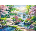 1000ピース ジグソーパズル 滝花亭 パズル 1000 風景 大人 景色 オーシャンビューハウス 花 滝 レジャー ゆったり おしゃれ インテリア プレゼント(70×50cm)