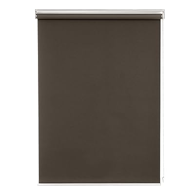 ロールスクリーン ロールカーテン 1級遮光 断熱 遮熱 防音 防寒 UVカット 13サイズ 表裏同色 幅90cm 丈135cm ブラウン