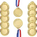 12個セット 金メダル 金属賞メダル ゴールド 勝者メダル 表彰 優勝 景品 運動会 お祭り 会社 学校 スポーツ大会 イベント ご褒美(直径約5cm)
