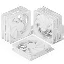 Novonest PCケースファン 120mm 静音 3PINコネクタ pc パーツ 冷却ファン 12cm ファン 高性能 5本1セット 白い「NT12043-5」(2)