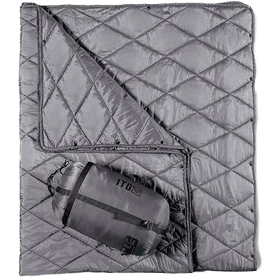 ブランケット キャンプ用 マルチブランケット ひざ掛け 高機能中綿 防寒 耐久 軽量 コンパクト 撥水加工 丸洗い可 収納ポーチ付き アウトドア テント泊用 登...