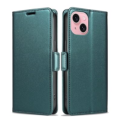 iphone 14 ケース 手帳型 アイホン14ケース手帳型 いphone14 ケース 手帳型 人気 耐衝撃 落下防止 おしゃれ サイドマグネットワイヤレス充電対応 スタンド機能付 財布型本革高級おしゃれレザー シンプル （グリーン）