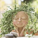 ヘッドプランター 植木鉢 顔 フェイスプランターポット 可愛い女子の顔プランター 萌えフラワーポット フェイスプランターポット 花瓶 観葉植物の鉢 フェイス花器...