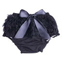 ベビーおむつカバー フリルブルマー オーバーパンツ (黒い, Small / 0-6 Months)(4)