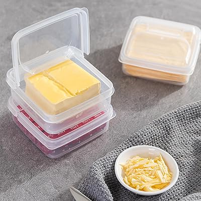 3個入り チーズ収納ボックス、ハム保存容器、バター収納ケース、スライスチーズ蓋付きチーズコンテナ、冷蔵庫保存容器、透明容器 3個入り チーズ収納ボックス、ハム保存容器、バター収納ケース、スライスチーズ蓋付きチーズコンテナ、冷蔵庫保存容器、透明容器
